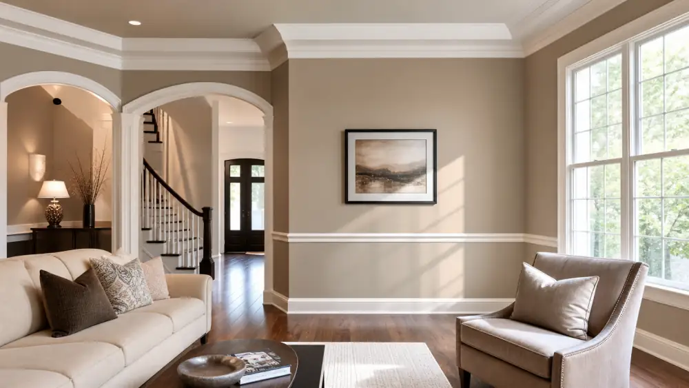 Freshly painted living room by LVS Custom Paints